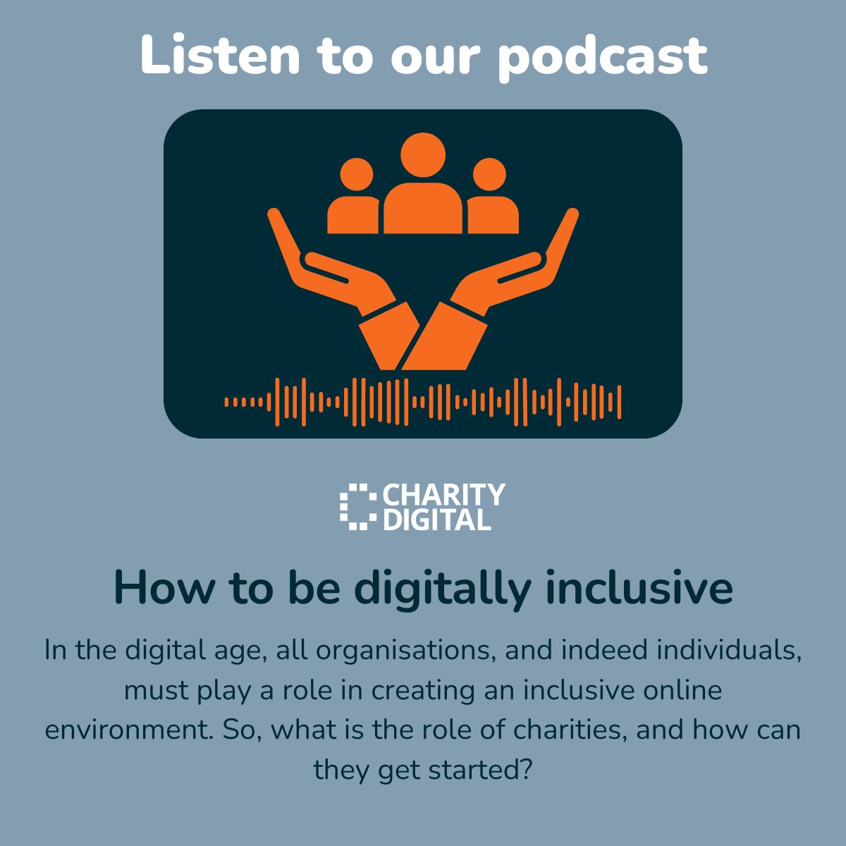 So, what is the role of charities, and how can they get started? 🎙️ Find out and listen to it here ⬇️ charitydigital.org.uk/podcasts/podca… #CharityDigital #Podcast #DigitalInclusion #NonProfit