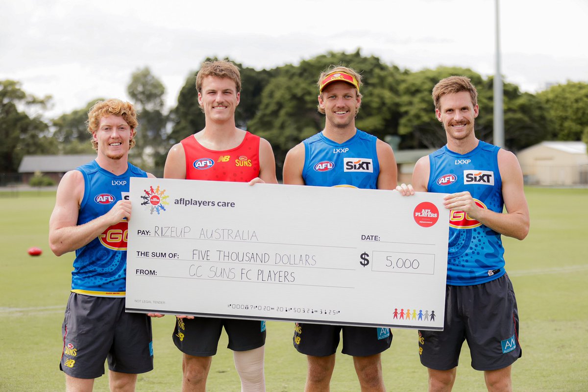 Plenty happening this week ahead of our Round to RizeUp game this Saturday, raising awareness around family and domestic violence.

Donations &amp; ready-made furniture from the players on the way for those in need. 

<a href="/RizeUpAustralia/">RizeUp</a>