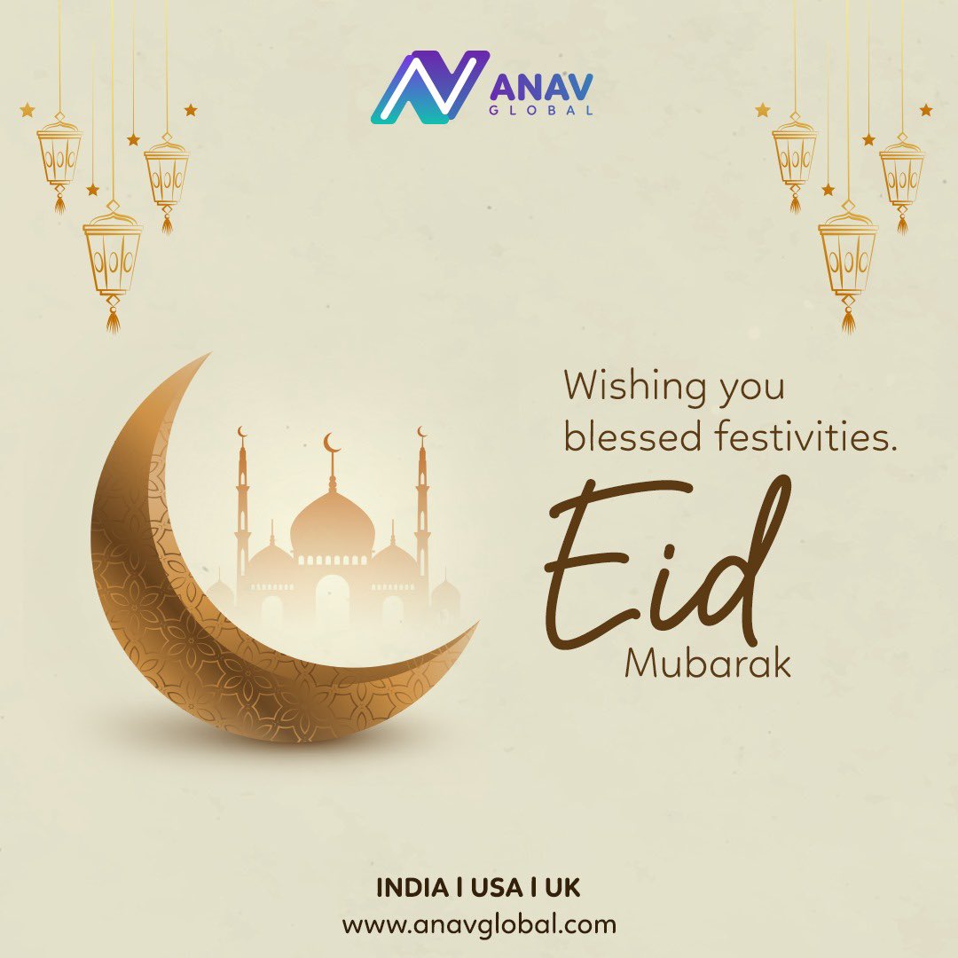 anavglobal's tweet photo. May Allah hear all your prayers and  shower his blessings on you. Eid Mubarak to all🌙🙏🏼
.
.
#anavglobal #eid #eidfestival #eidmubarak #eidi #eid2024 #happyeid #ramzan #ramadan #happyramadan #ramadankareem #ramadanmubarak #chandmubarak #islamicfestival #allah #islam #india #usa https://t.co/osHCM5RVqu