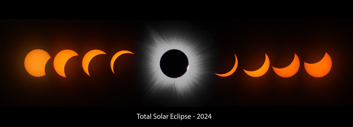 Captured the breathtaking moment of the solar eclipse 🌞🌑✨ Nature's celestial ballet never ceases to amaze. Images taken using AstroTech telescope and Sony a6700 camera to create a complete panoramic view. #solareclipse #dallas #ASTRO