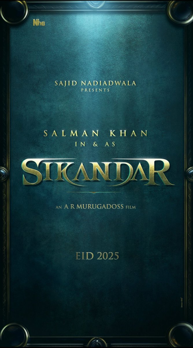 #EidMubarak #Sikandar 🔥🔥🔥 Announcement of the biggest Project. @BeingSalmanKhan in and as #Sikandar in #SajidNadiadwala, and @ARMurugadoss's Film. The superstar is coming on the big screens on #Eid2025 @NGEMovies @WardaNadiadwala #SikandarEid2025 #Eidmubarak2024