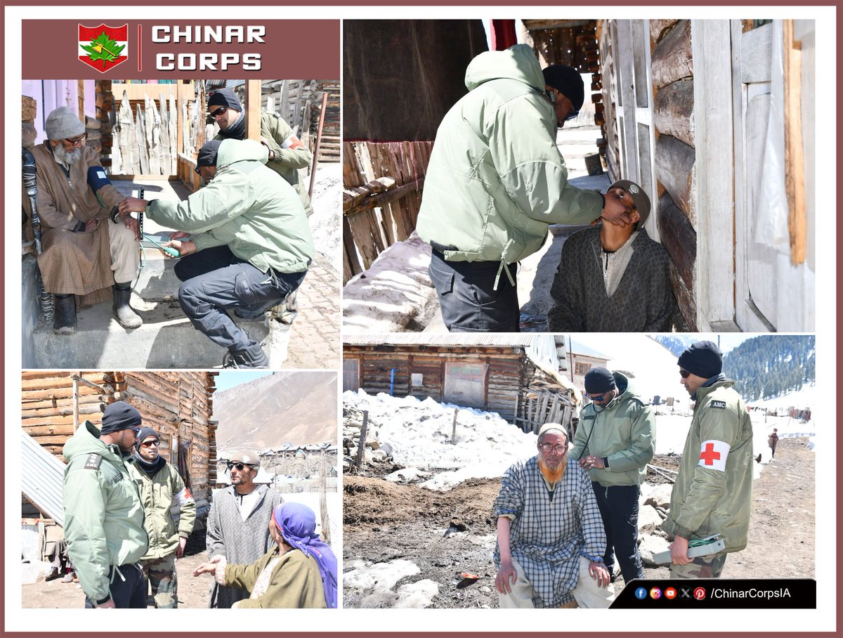 “𝐌𝐞𝐝𝐢𝐜 𝐨𝐧 𝐅𝐨𝐨𝐭” #ChinarWarriors 'Medic on Foot' continued providing #Medical aid & checkup to #Citizens at remote locations in #Kashmir. #progressingJK#NashaMuktJK #VeeronKiBhoomi #BadltaJK #Agnipath #Agniveer #Agnipathscheme #earthquake