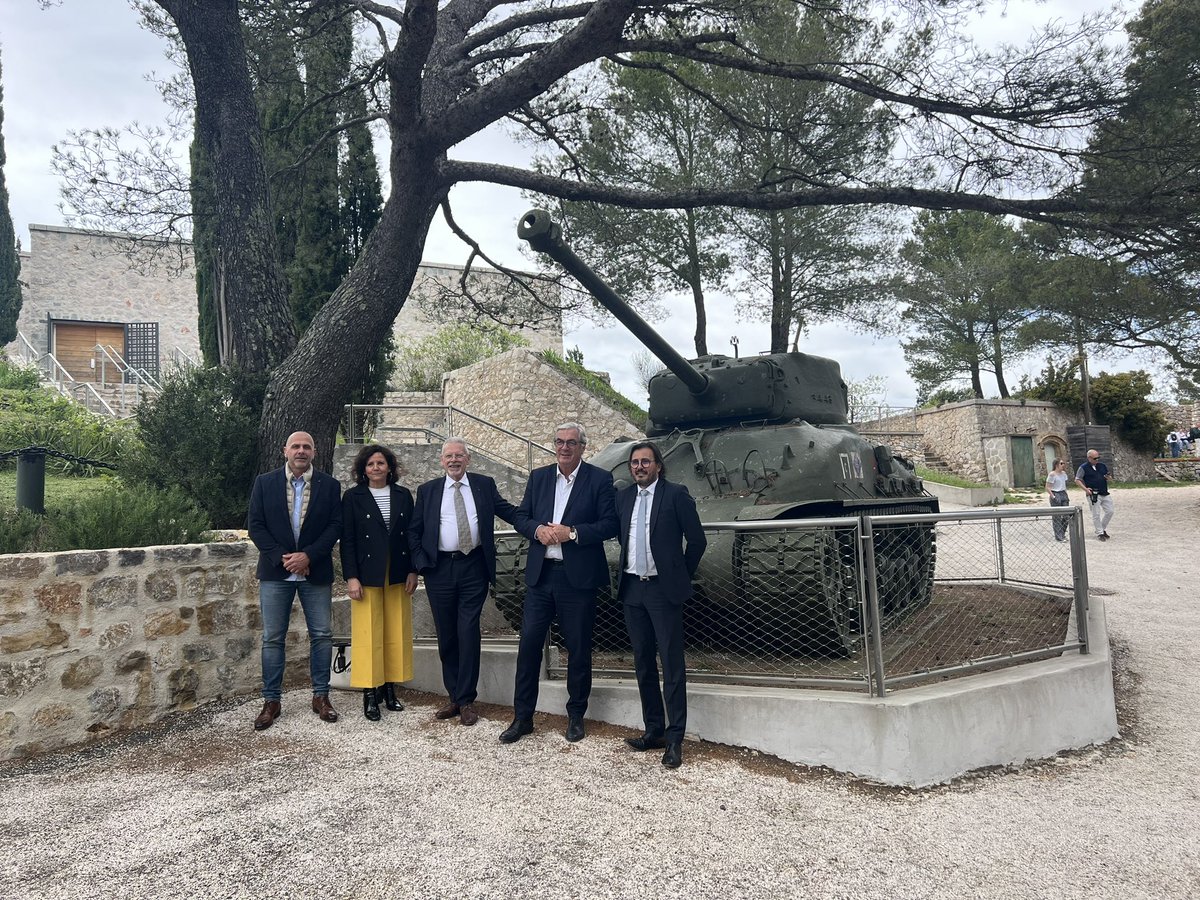 Visite du #montfaron et de son mémorial avec Jean-Louis Masson, président du #Var quelques mois avant de célébrer les 80 ans du débarquement en Provence…et de la jonction de Nod-sur Seine #1erDFL #2eDB