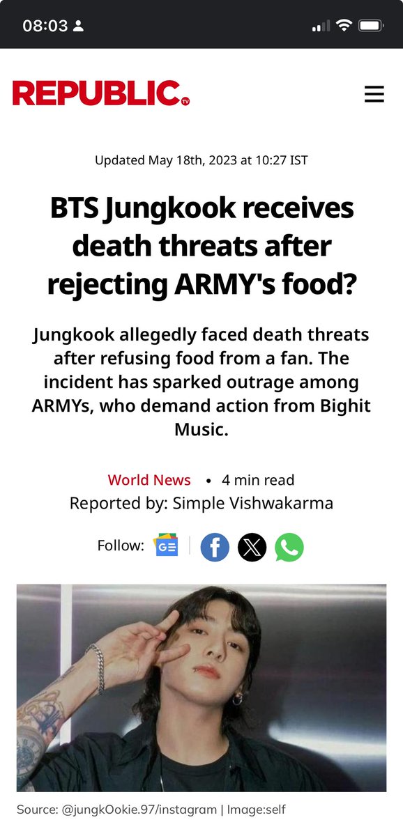 SUJI96808's tweet photo. Just as it was w/ military, bt5 stans using toxic dating standards in SK is not going to end up well
Remember it’s a fandom who trended self-h@rm #cutforkookie; bvllied multiple female idols & sent de@th threats when one these dudes refused to eat food from strangers. Report 💖 https://t.co/N2MBMjgtQm