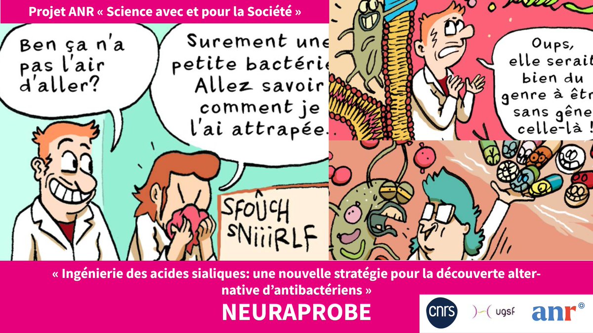 CNRS_HdF's tweet image. #SAPSCNRS | Deuxième épisode d&apos;Enquête de Sciences consacrée à la chémobiologie !
Cette fois, notre Brigade des cas complexe part espionner les bactéries, grandes amatrices d&apos;acide sialique...🕵️‍♂️

➡️ instagram.com/p/C5fPiMYvDH_