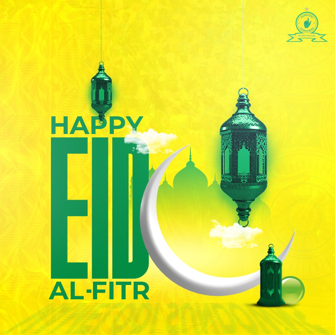 The Mamelodi Sundowns family wishes all those celebrating a happy and blessed Eid!👆🌙 #Sundowns