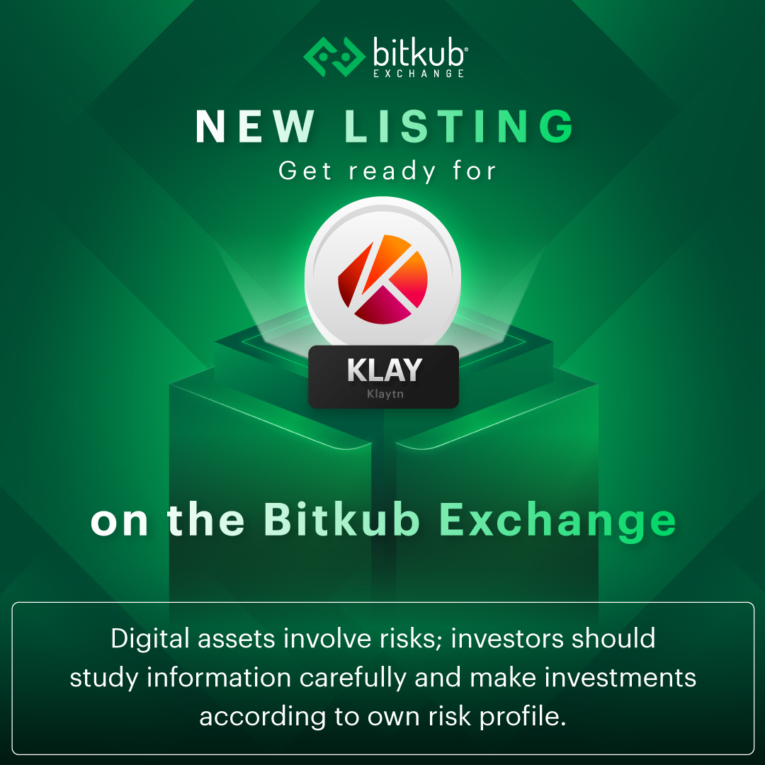 Listing Announcement: KLAY (@klaytn_official) . Bitkub Exchange is in process of listing the Klaytn (KLAY) token. KLAY token is classified as a digital token (referring to the digital asset classification: support.bitkub.com/hc/en-us/artic…). . The schedule for the deposit, withdrawal,…