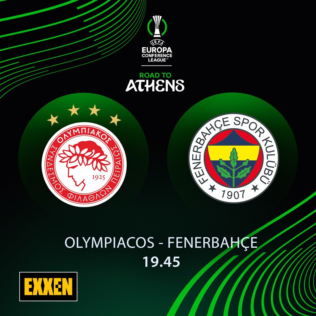 'Olympiacos - Fenerbahçe' karşılaşması bugün 19.45'te EXXEN'de.