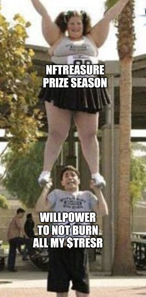 LiquidCowBoy's tweet image. I must be stronger, or I shall suffer, smothered in the consequences.

@0xNFTreasure 

#NFTREASURE #TRESR #SMRTR #AVAX #ReformedDegen