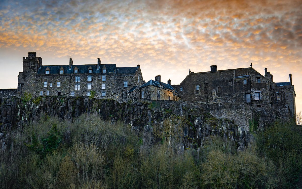 Sunrise over Stirling Castle yesterday morning.