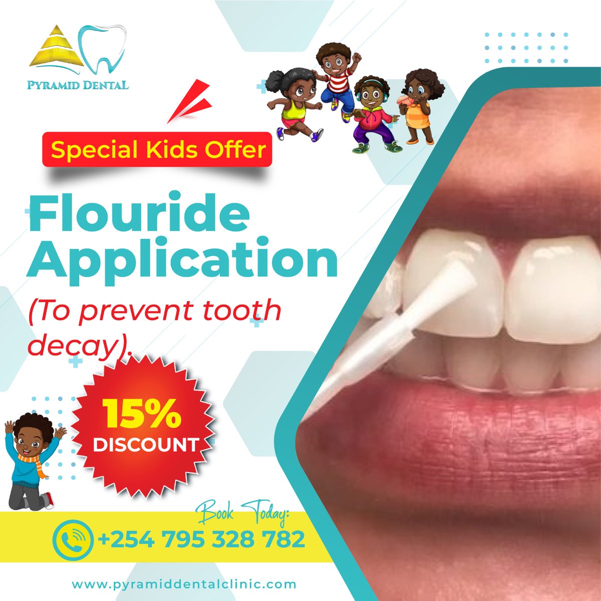 Bright smiles begin with healthy teeth! 😁 Don't miss out on our latest offer for kids: 15% off Fluoride application. Keep those little pearly whites shining bright! Book their appointment today!

#kidsdentalcare #dentalcare #specialoffers #teethcleaning #BreakingNews #Boina