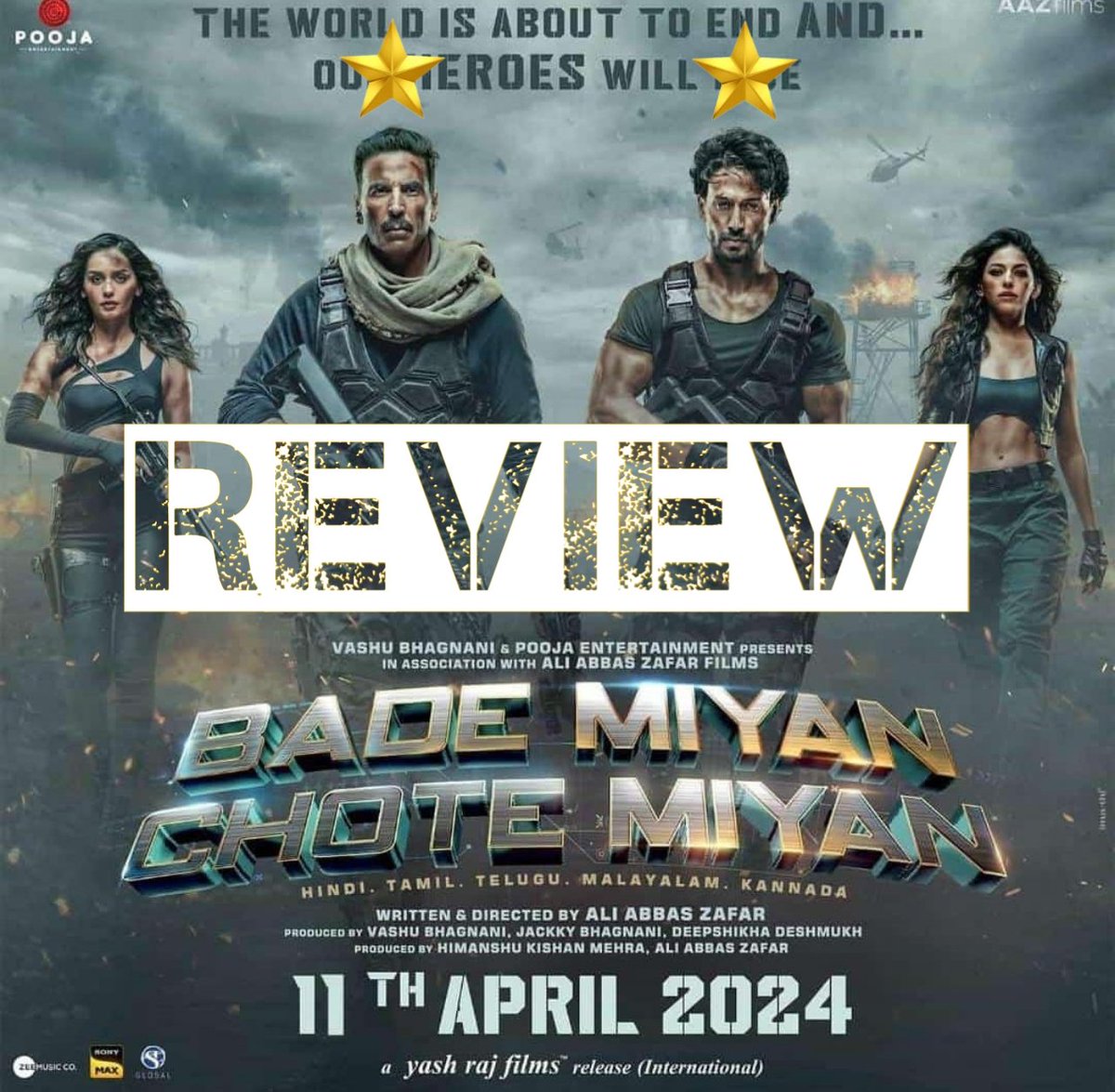 Movie Review : #BMCMReview My Word Review is a : Average #BMCM is a such a Average Movie in this story totally Dull and Casting Average But Dialogue Superb and BGM Hit #AkshayKumar Better But #TigerShroff Disappointed 😞 #BadeMiyanChoteMiyan #Eid2024