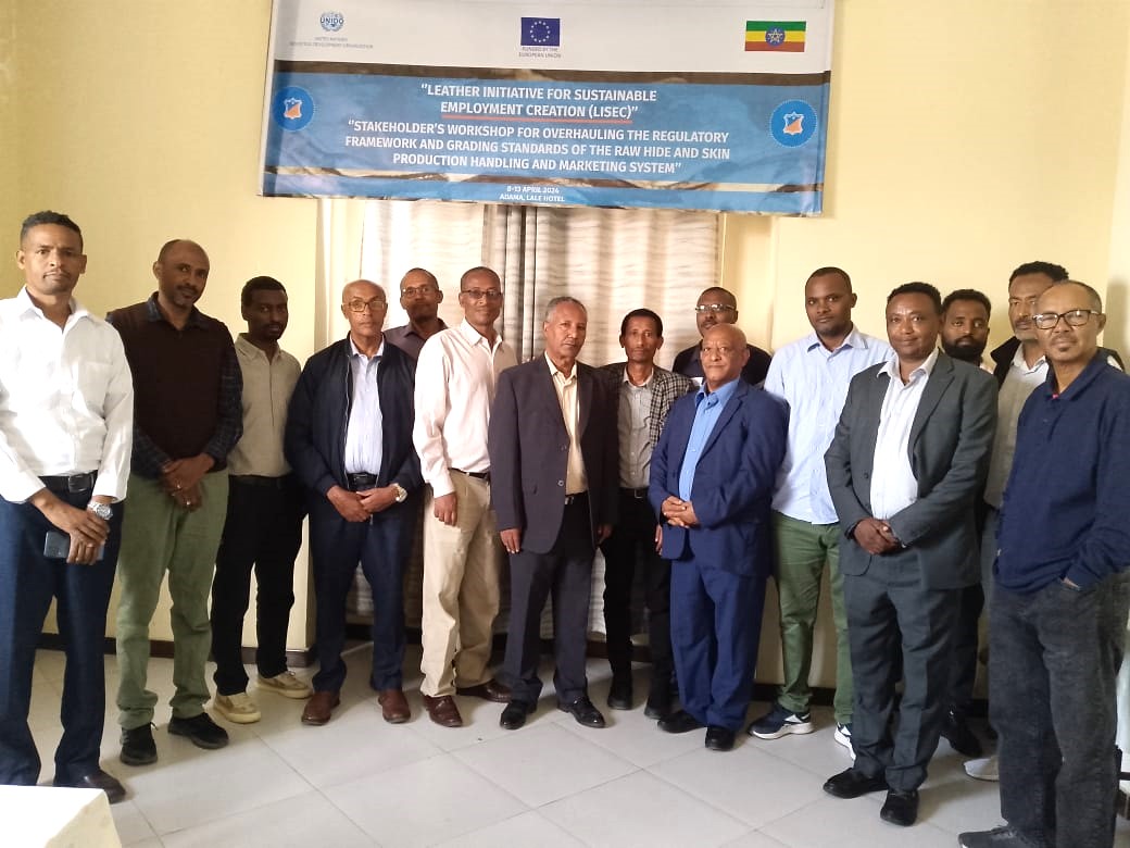 🇪🇹 Happening: @UNIDO_Ethiopia facilitated a key stakeholder's workshop to review a regulatory framework & grading standards for raw hide & skin production handling and marketing system as a part of overall support to the #leather value chain development in Ethiopia @EUinEthiopia
