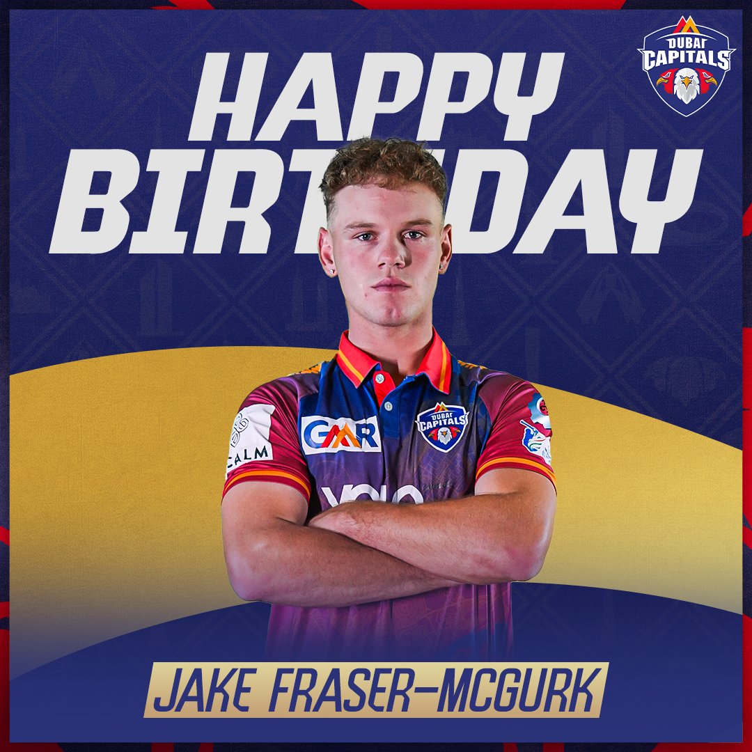 He's young, but he's absolute 𝙋𝙊𝙒𝙀𝙍 😍💥 Wishing the 🇦🇺 prodigy, Jake Fraser-McGurk a very #HappyBirthday ✨ #SoarHighDubai #WeAreCapitals