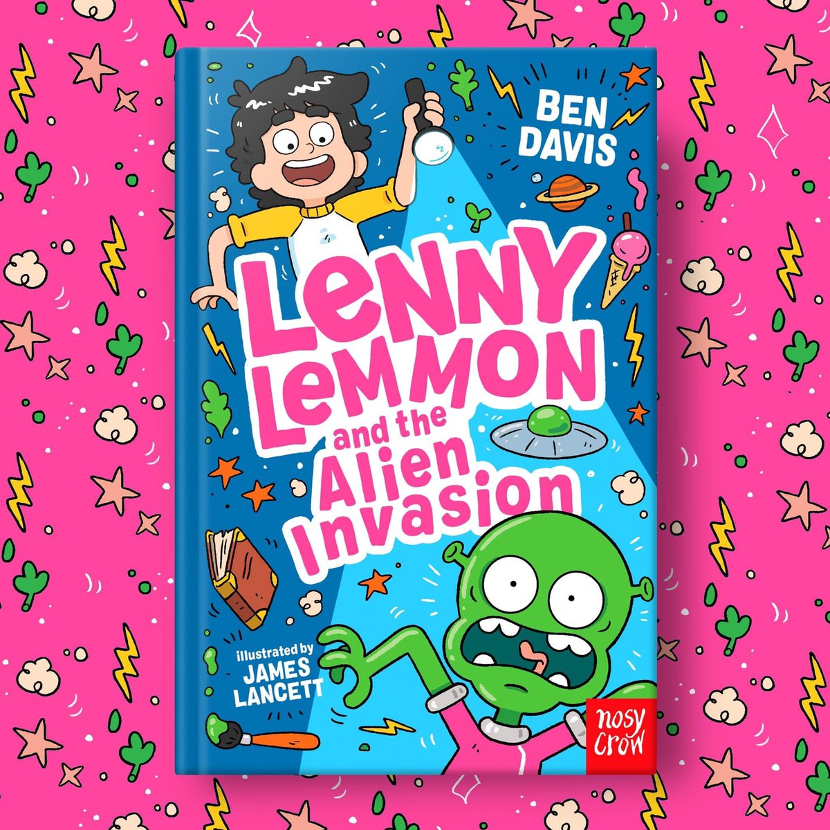 LENNY LEMMON AND THE ALIEN INVASION by me and @jameslancett is out today! 👽 Suitable for 7+ 👽Lots of anarchic goodness 👽Aliens