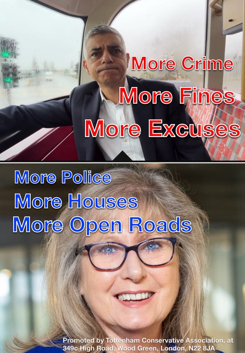 4 more years of Sadiq Khan will only bring more crime, more fines & more excuses. Susan Hall will crack down on crime, get London building again & open up our roads. #VoteConservative 2nd May.