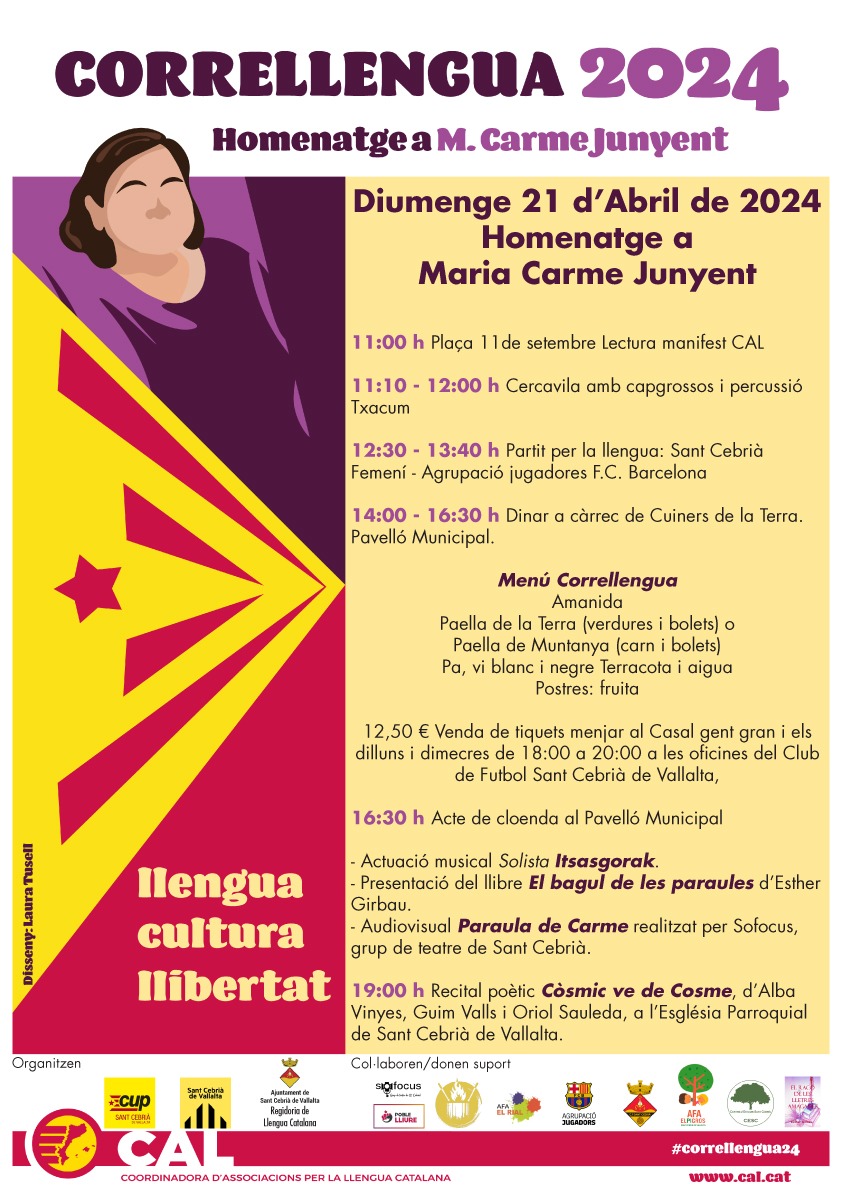 🚨🚨Atenció🚨🚨 🗣️ Per primera vegada a Sant Cebrià de Vallalta arriba el correllengua. 💥 El proper diumenge 21 d'abril us esperem per reinvindicar i defensar l'ús del català amb un seguit d'activitats al llarg de tot el dia.