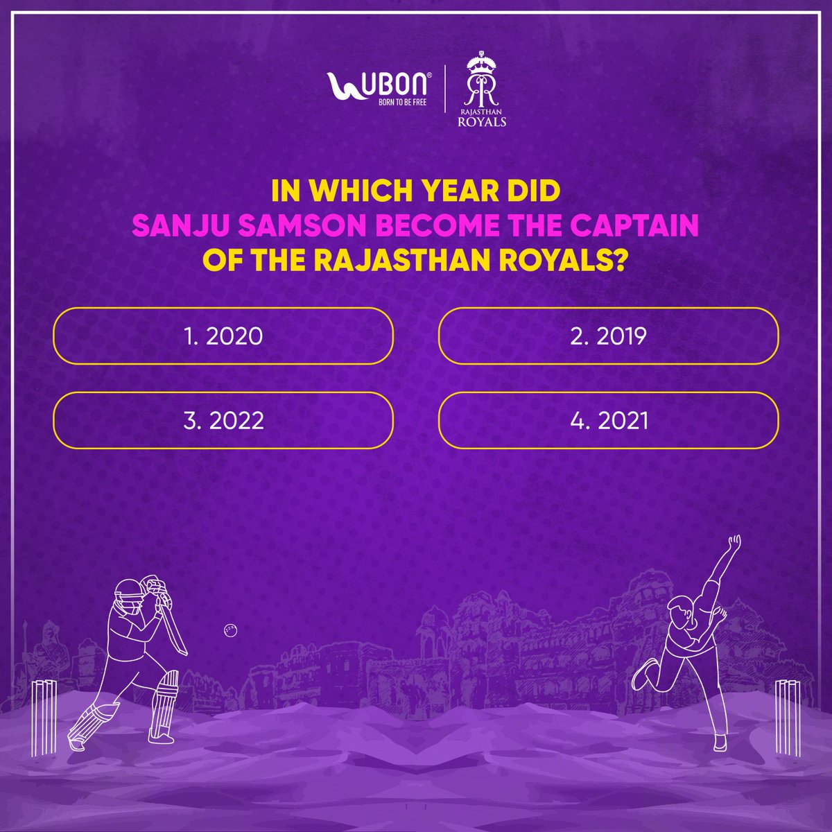 RR x UBON #ContestAlert 🚨 Steps to Participate: 1. Follow @UbonIndia on Twitter 2. Retweet this Tweet and Tag @UbonIndia 3. Comment your answer below and use #SarChadGayaHaiUtregaNahi