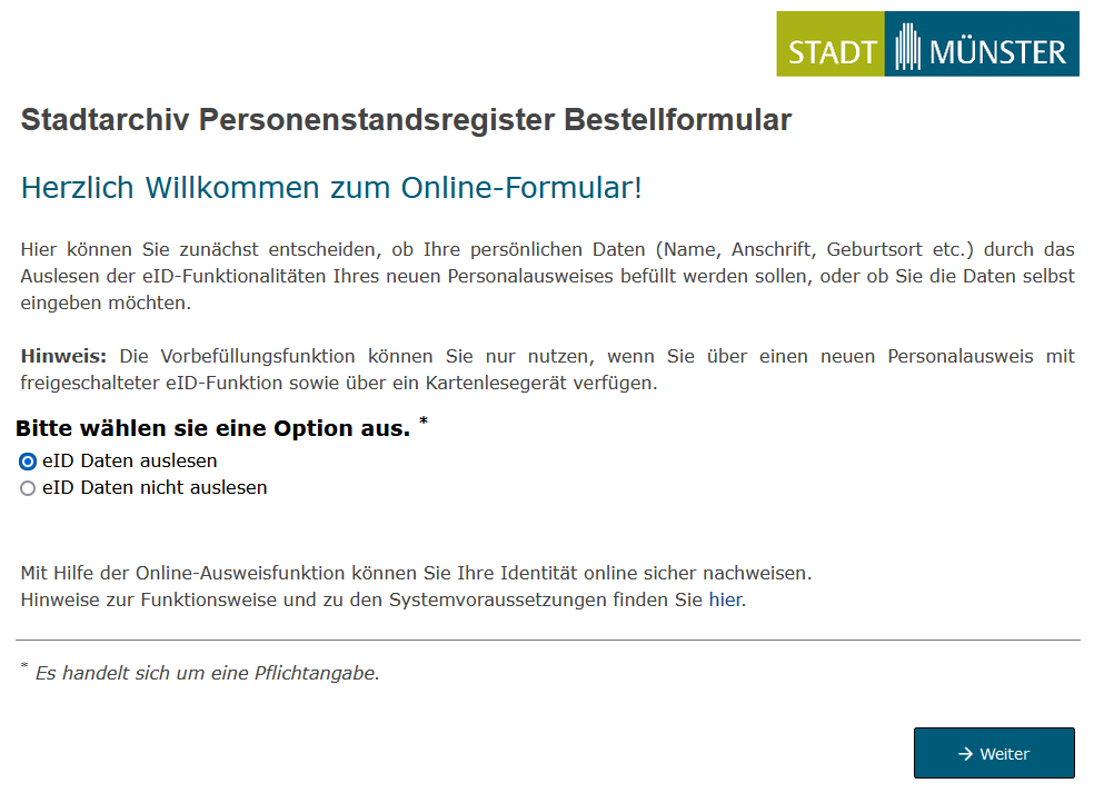 Futter für Familienforschende! Ab sofort sind die Namensindizes weiterer #Personenstandsregister im Archivportal durchsuchbar: #Sterberegister 1989-1993 archive.nrw.de/ms/search?link… Mit Jahrgang und Registernummer bestellt ihr hier die entsprechende Urkunde: formulare.stadt-muenster.de/metaform/Form-…