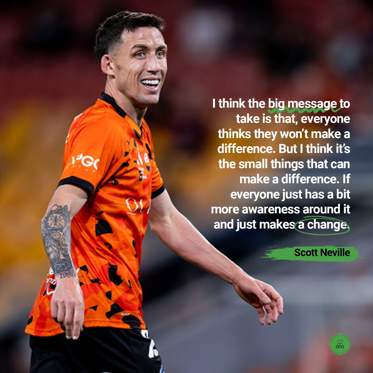 The second A-Leagues Green Game is only two days away when @brisbaneroar face @NewcastleJetsFC at Suncorp Stadium! Brisbane defender Scott Neville has been one of the many players encouraging greater action to mitigate the effects of climate change through the Our Greener Pitch…