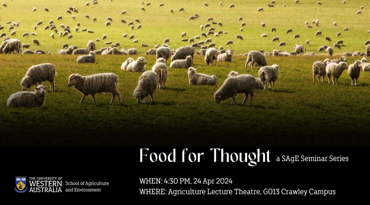 ✨Free UWA Seminar in two weeks time! And a topical one at that. Featuring Assoc. Prof. Elizabeth Jackson, Assoc. Prof. Dominique Blache & Prof. Shane Maloney talking the live export trade, livestock welfare, thermal physiology & novel methods of animal monitoring.