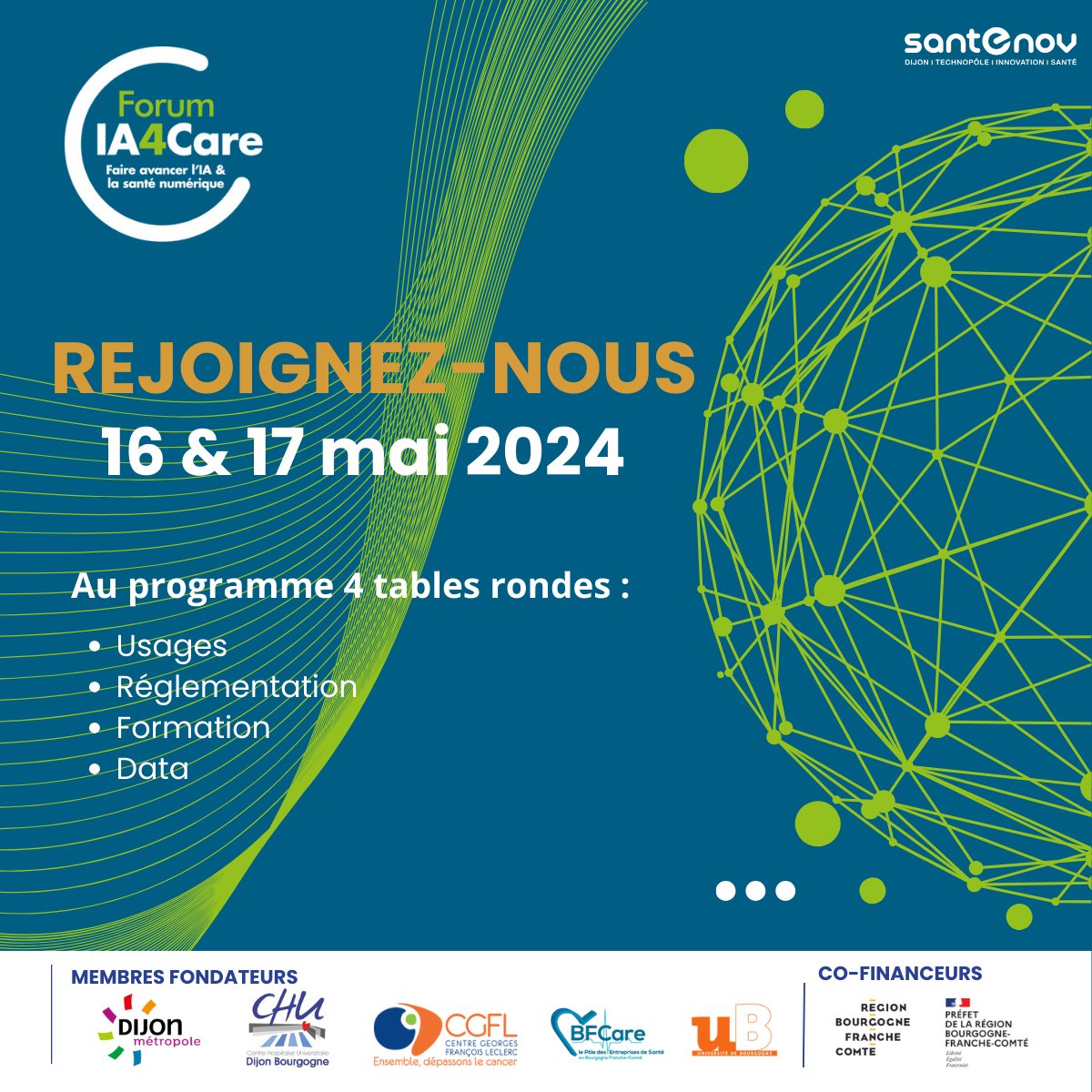 📅 [Save the date] Le Forum IA4Care organisé par la technopole de Dijon @santenov revient pour une 3ème édition les 16 et 17 mai prochains. 👉 Informations et inscription sur Buzz E-santé : buzz-esante.fr/forum-ia4care-… #ForumIA4Care #esante #innovation #hcsmeufr