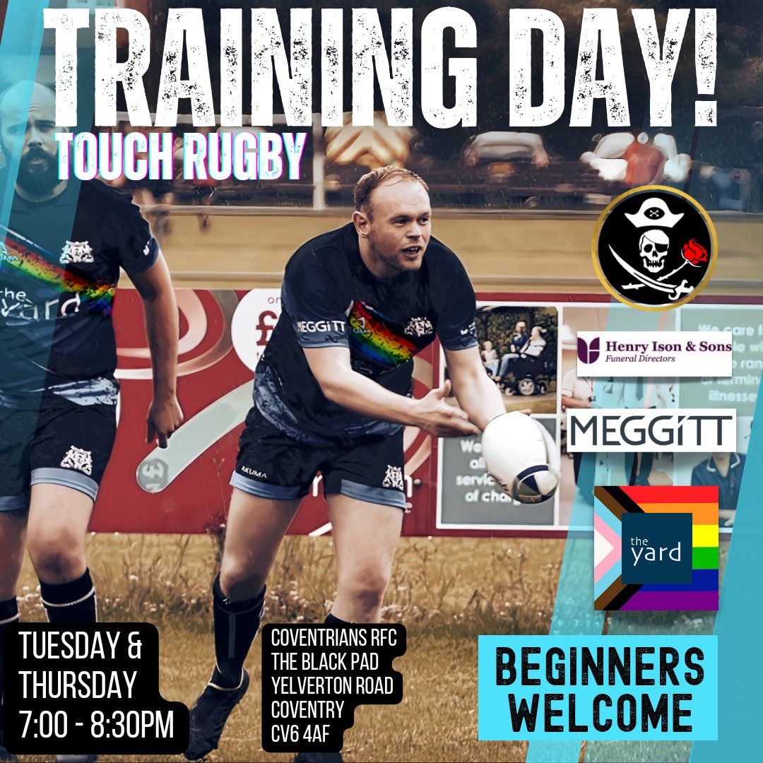 🏉 IT'S TRAINING DAY!🏴‍☠️ 🏳️‍🌈 LGBTQ+ Inclusive Rugby Club 👥 Everyone Welcome ❗Beginners Especially Welcome 🌟We promise a safe supportive environment to learn & train 📧Message Us For More Information