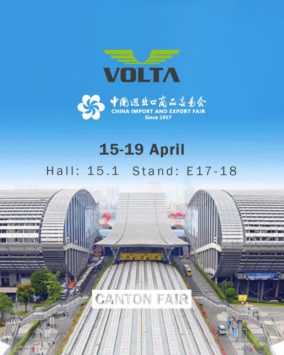 We are waiting for you at our booth numbered E17-18 in hall numbered 15.1 at the Canton Import and Export Fair, which will be held on 15-19 April. Be sure to visit us to discover our sustainable and environmentally friendly products.
#voltamotor #cantonfair #cantonfair2024