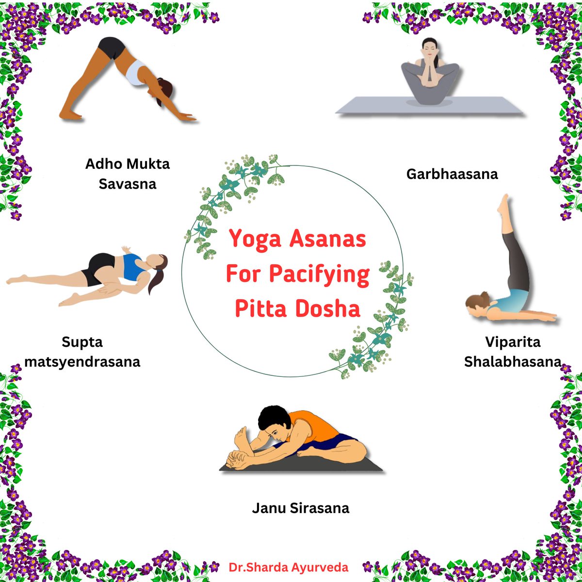Yoga asanas For pacifying Pitta Dosha