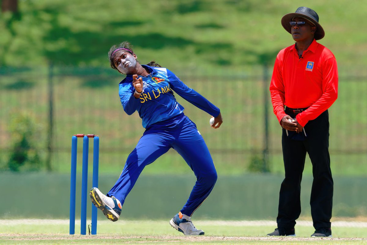 15 Year old Sashini Gimhani Breaks into the national women's squad. Gimhani, who captured 7 wkts during the concluded U19 trination will be part of SL team playing the T20I World Cup qualifiers. She is a left arm wrist spinner. #cricket #lka