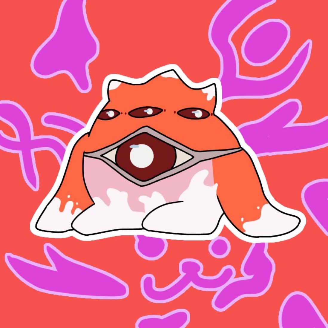 solo looking at viewer open mouth simple background red eyes full body pokemon (creature)  illustration images