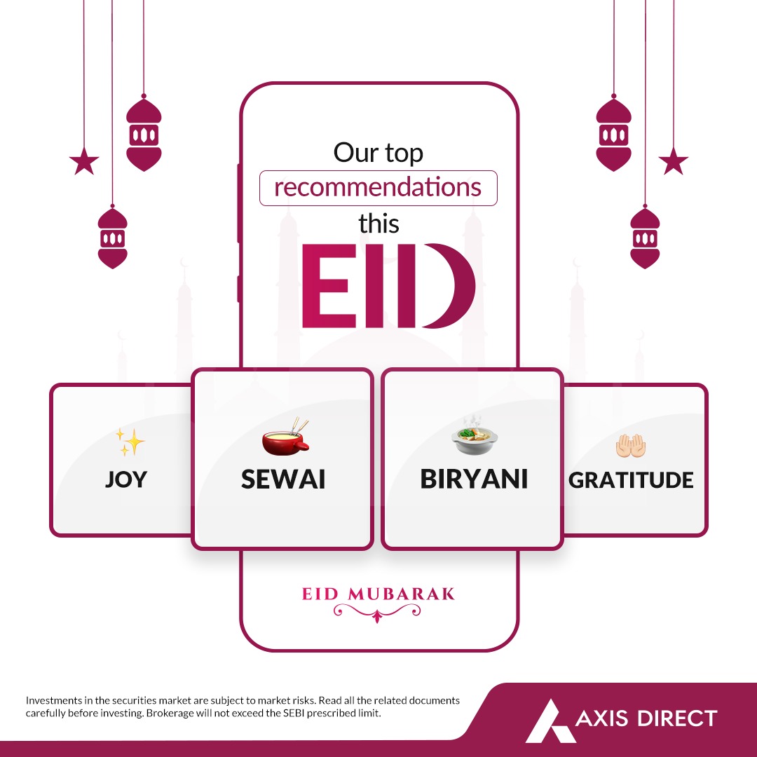 Wishing you and your family a joyous Eid filled with love, laughter and tasty treats. Eid Mubarak! 🌙✨  Disclaimer: simplehai.axisdirect.in/disclaimer-home #AxisDirect #SimpleHai #StockMarketIndia #FinanceEducation #FinanceManager #Investment #InvestmentStrategies #StockMarket…