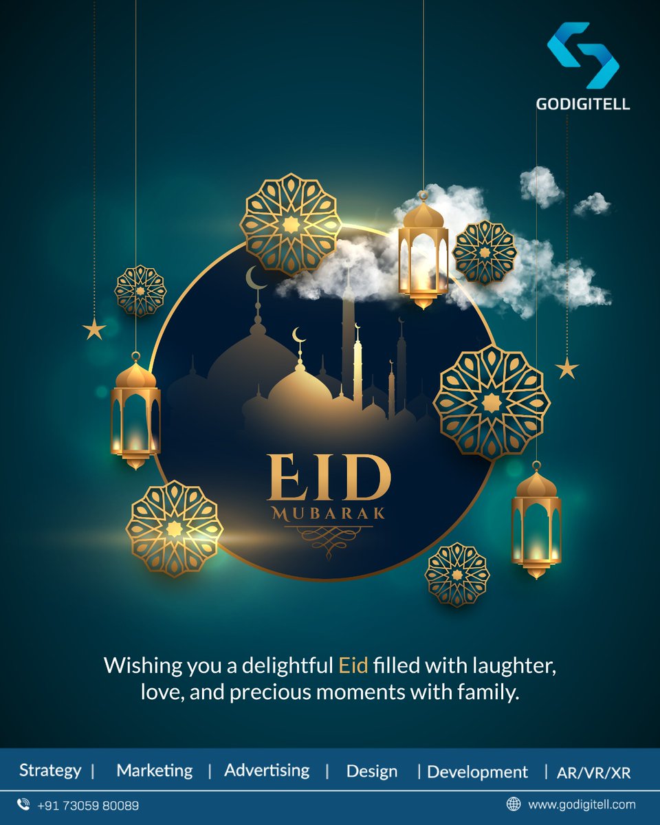 Eid Mubarak! May this Special Day Bring Endless Joy and Happiness.

GoDigitell
73059 80089

#EidMubarak #EidUlFitr #FestivalOfBreakingFast #EidCelebration #BlessingsOfEid #EidJoy #EidGreetings #EidFamily #EidLove #EidSpirit #EidHappiness #EidBlessings #EidTogether #EidCommunity