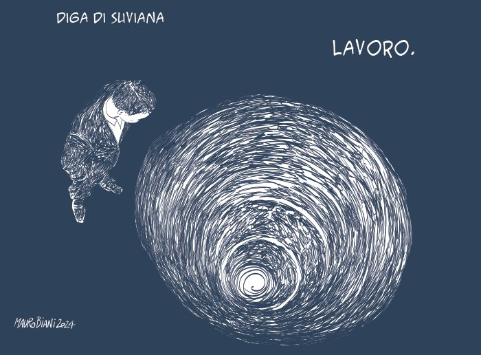 'ORA'...(ET LABORA)!?!
'De profundis...'.
(La vignetta di Biani per La Repubblica).
Alle 20.00 su #ri3 nuova puntata di #blob...