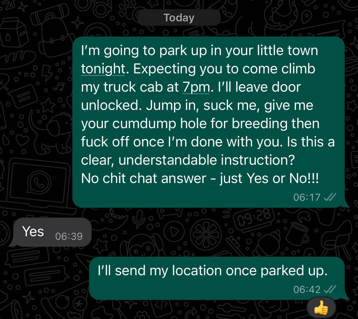 RawPozTop's tweet photo. Good thing about being a trucker is a willing hole in every corner of the country 😜😈

Bottoms should reply quicker though, instead of stretching my patience to its fucking limits! 😡

You should never make a top man waiting, should you? 

Agree? Disagree? https://t.co/mqcRGGDEoL