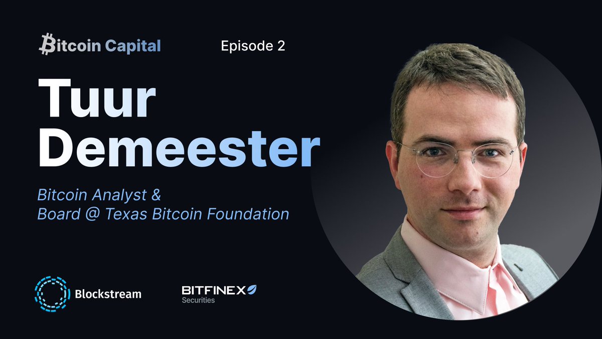 Discover the insights that shape the digital asset landscape with renowned Bitcoin analyst and board member at @TXBitcoinFound, @TuurDemeester. Bitcoin Capital #2 live premieres on April 16. Register here ⬇️ blockstream.com/bitcoin-capita…