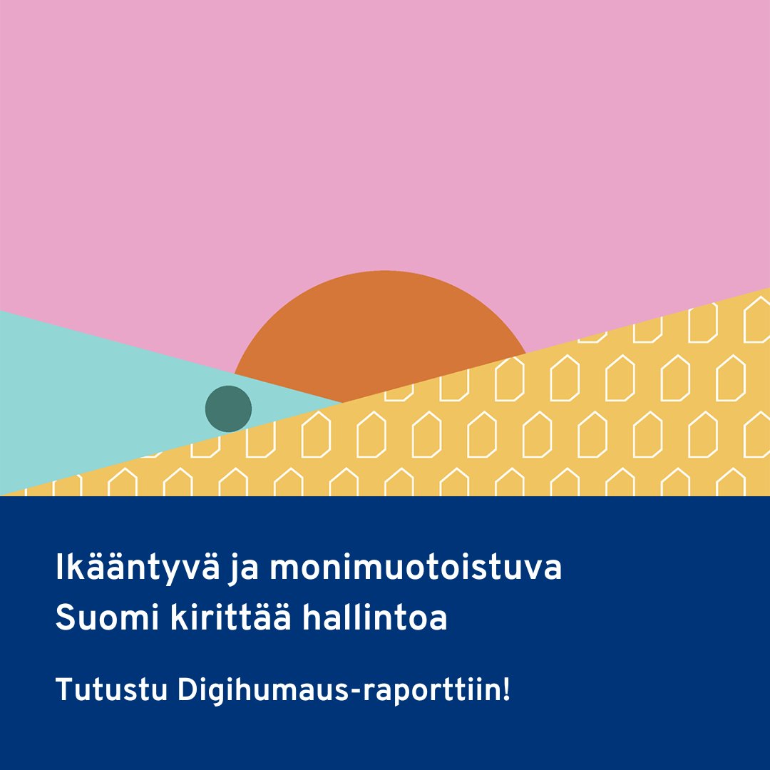 Tänään julkaistun Digihumaus-raportin mukaan ikääntyminen ja monimuotoistuminen kirittävät hallintoa, mutta digitaaliseen infrastruktuuriin pitää panostaa nykyistä enemmän. Lue tuore Digihumaus-raportti 👉 dvv.fi/digihumausrapo…