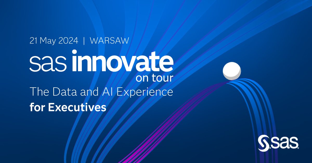 Konferencja SAS Innovate on Tour ponownie będzie miała przystanek w Warszawie i będzie okazją do dyskusji na temat transformacyjnej roli sztucznej inteligencji i jej zastosowań w biznesie. 2.sas.com/6019wYHCf
