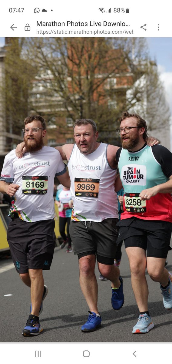 Massive thanks to Bruce and Andy Reid as well as the other Team brainstrust runners in the London Landmarks Half Marathon last weekend. Together you've raised over £16,000! Thank you so much!