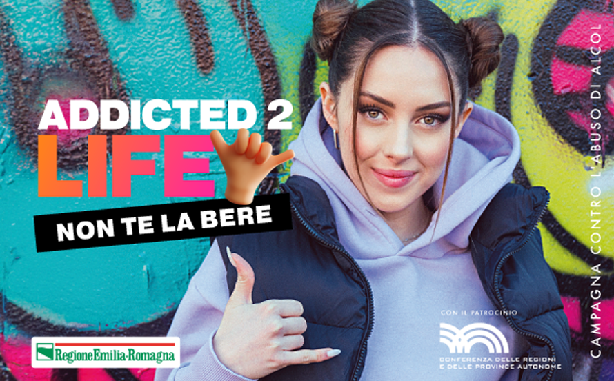 😉 #Addicted2Life - Non te la bere 😉 🟢Nuova campagna della Regione Emilia Romagna contro l'abuso dell'alcol. L’abuso di alcol è un comportamento a forte rischio per la salute! #costruiamosalute ▶️ tinyurl.com/ymef46z7