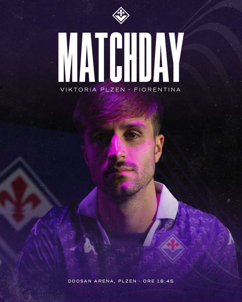 IT’S MATCHDAY ⚜️ 🏆 UEFA Europa Conference League ⚽️ Viktoria Plzen - Fiorentina 📍 Doosan Arena 🕖 18:45CET #ForzaViola #PlzenFiorentina #ACFFiorentina #UECL