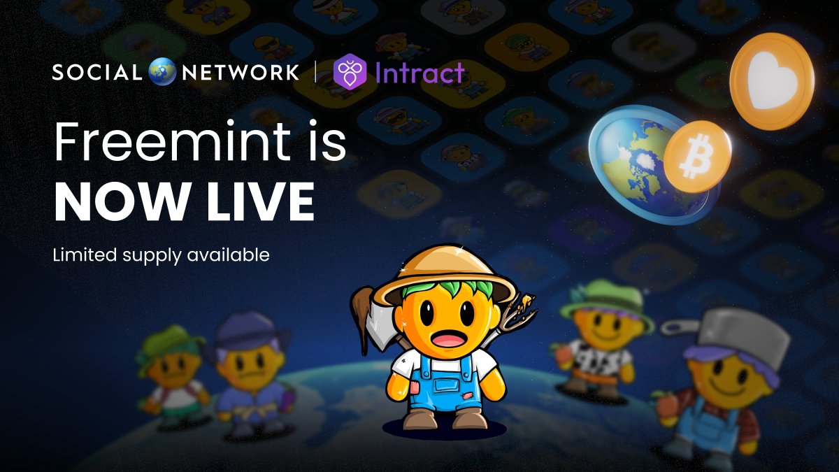 Our Freemint is now Live on @earthwallet 🌏 We've hidden 77k Regens on social.network/earth, 10,000+ Bitcoin testnet stakers now have a 7 day head start to catch one - and join the Fair Launch 🚀 Missed the testnet? Complete link.intract.io/g9mvy4 to get on the next wave!