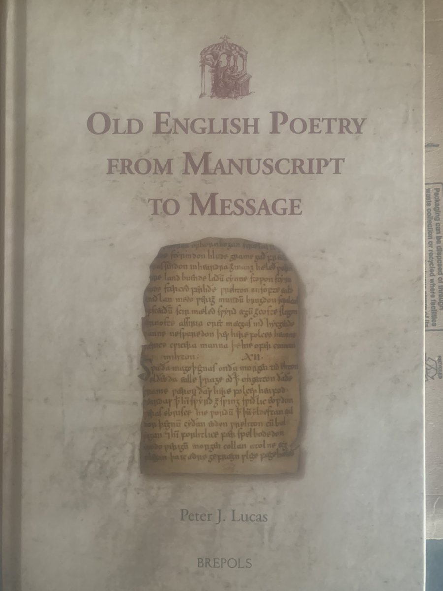 Thank you Professor Peter Lucas @WolfsonCam for the generous acknowledgement to @theUL staff in your new book, Old English Poetry from Manuscript to Message’, especially for your thanks for all the ‘marvellous’ support during the pandemic. Hear hear!