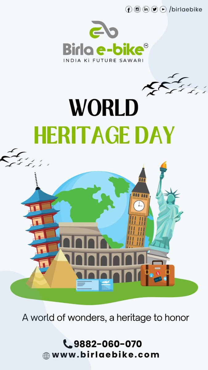 Our world is a masterpiece, painted with the strokes of history and culture. Let's cherish and protect every brushstroke.

#birlaebike #IndiaKiFutureSawari #WorldHeritageDay #CulturalLegacy #PreservationMatters #GlobalLegacy #LegacyPreservation #ProtectOurLegacy #CulturalPride