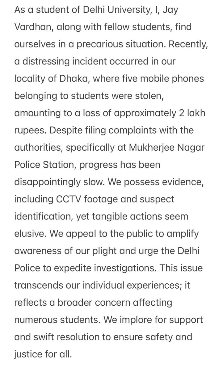 Nitin_0710's tweet photo. We implore for support and swift resolution to ensure safety and justice for all 🙏 @DelhiPolice @DCPNewDelhi @DCPWestDelhi @DcpNorthDelhi @DCPSouthDelhi https://t.co/okvJAo7e1N