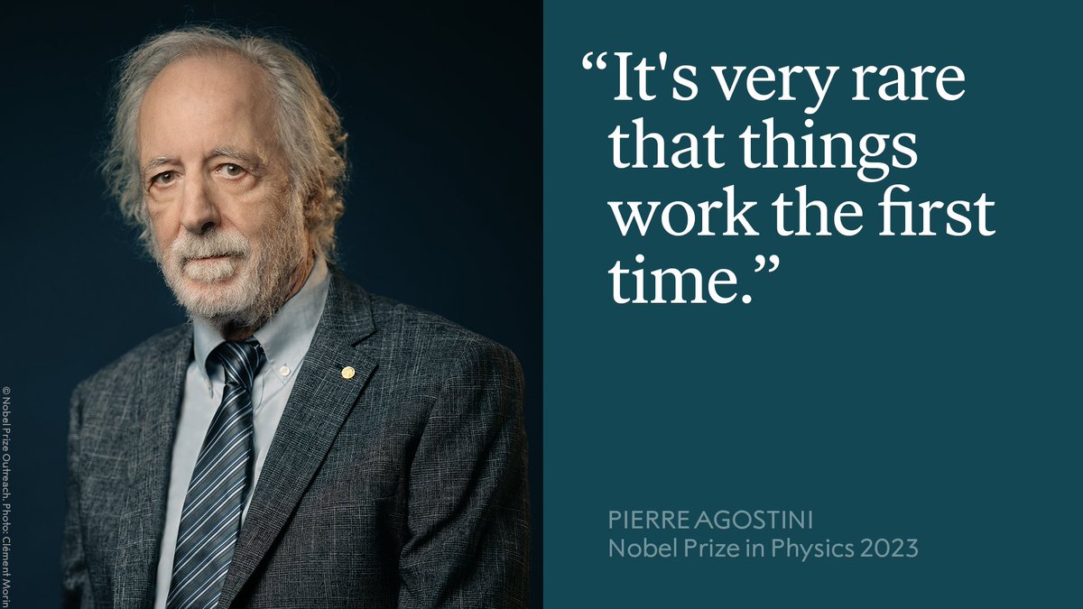 “Try and try again, I guess.” That’s physics laureate Pierre Agostini’s advice for dealing with failure. Hear more about an unfortunate experimental disaster in our interview with him: youtu.be/ubuHprhcTpY