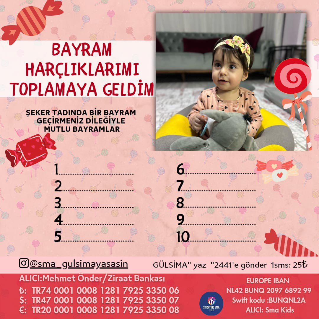 Gülsima bayram harçlığını toplamaya geldiii🤗❤️
Gülsima’ya bayram harçlığı verecek 10 kişiden biri sen olmak ister misin?
Şeker tadında bir bayram geçirmeniz dileğiyle iyi bayramlar 💐❤️
Birlikte Başaracağız! 
🌹Güller GÜLSİMA için Açacak 🌹 #Eidmubarak2024 #AtletiBVB…