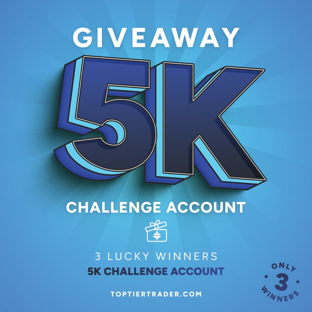 TopTier Trader 3 x 5k Challenge Giveaway! Rules: 1️⃣. Follow: @_toptiertrader @LegitPropTrader @JoeBankss @daveguttman_ @TopTierSusy Also Follow:@Adam_Aabaad @sherly_FX 2️⃣. Like&RT 3️⃣. Tag atleast 3 trader 4️⃣. Join Top Tier Discord: discord.gg/gJrcWMcZy7 Winners in 72h