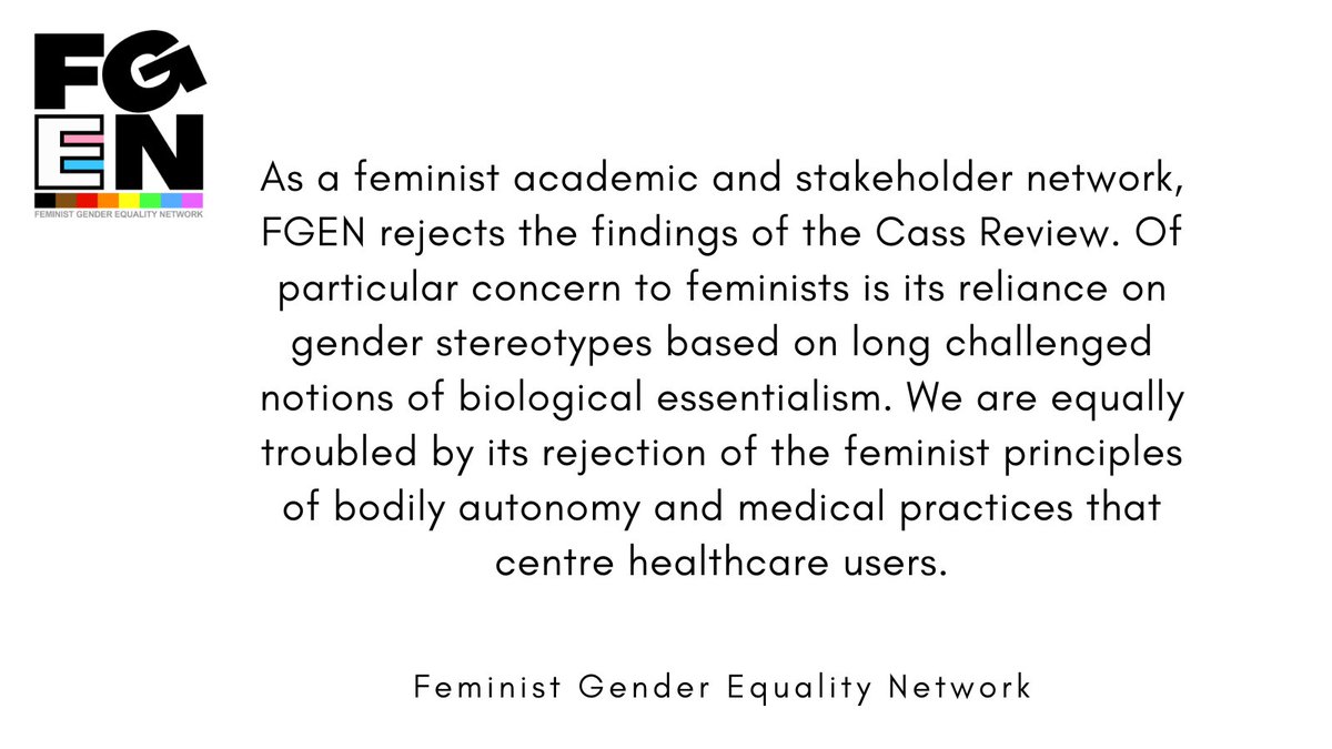 FGEN's inital statement on the Cass Review