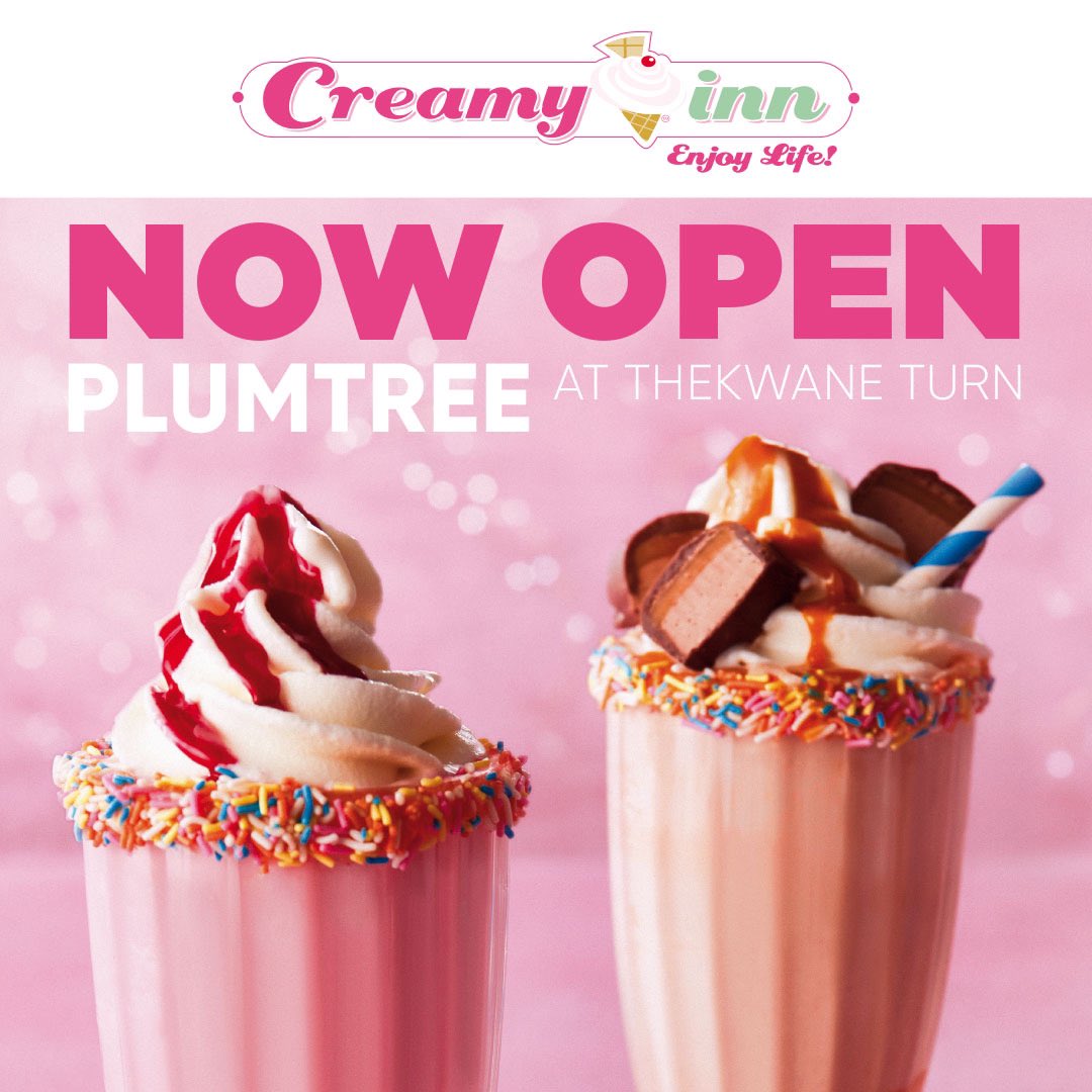 Attention PlumTree residents! 📢 

Simbisa Brands is thrilled to open its doors at TheKwane Turn. Delight in the perfect trifecta of Pizza Inn, Creamy Inn, and Chicken Inn, where deliciousness knows no bounds. 

#PlumTree #NowOpen #PizzaInn #CreamyInn #ChickenInn #SimbisaBrands